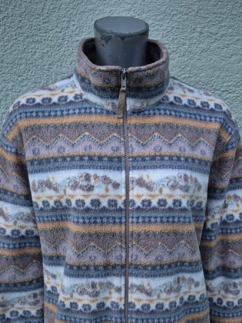 Haband Ladies Vintage 90's Full Zip Southwest Aztec Fleece Jacket